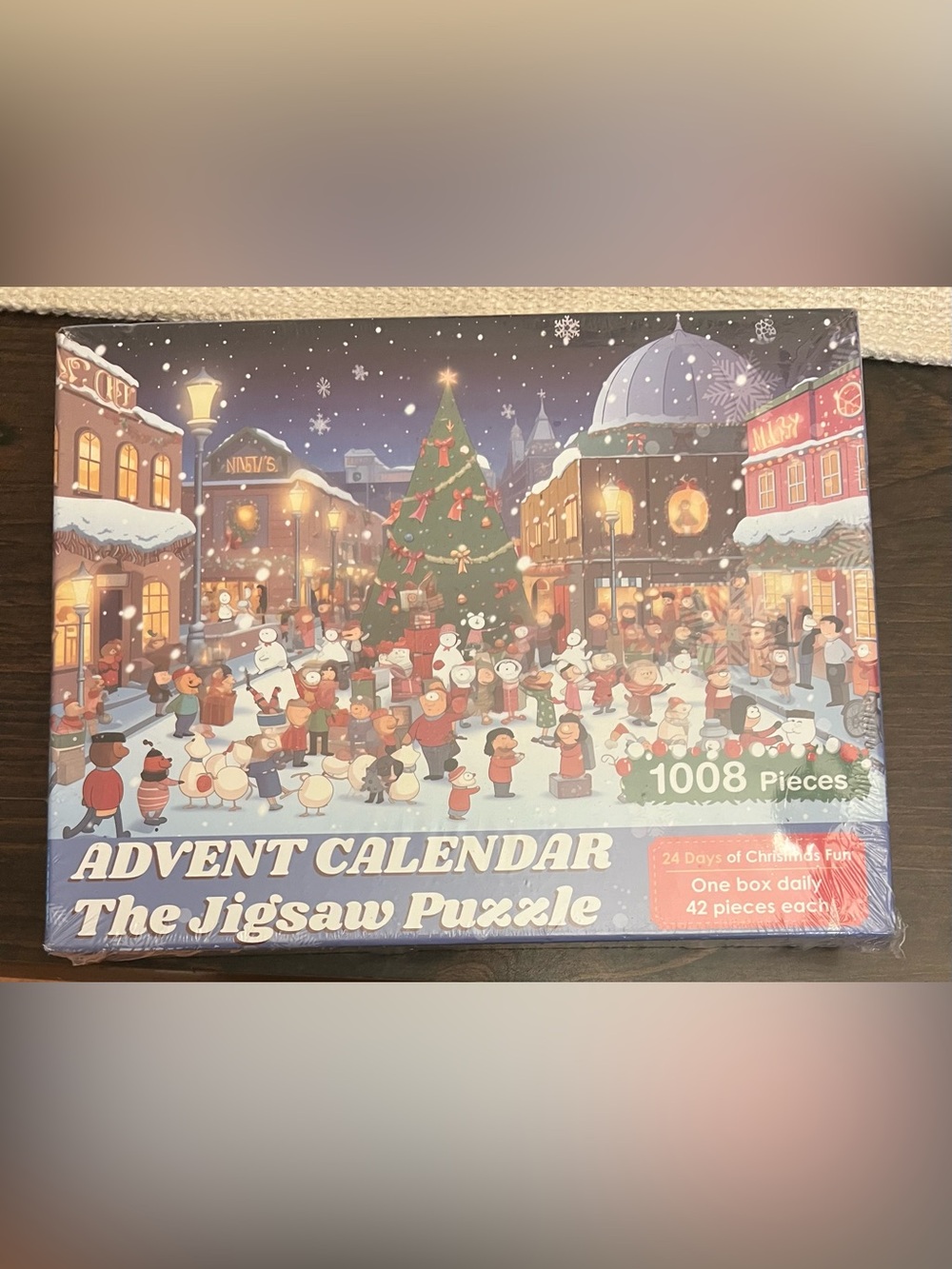 Advent Calendar The Jigsaw Puzzle - Festive Holiday Scene (Red, Green)